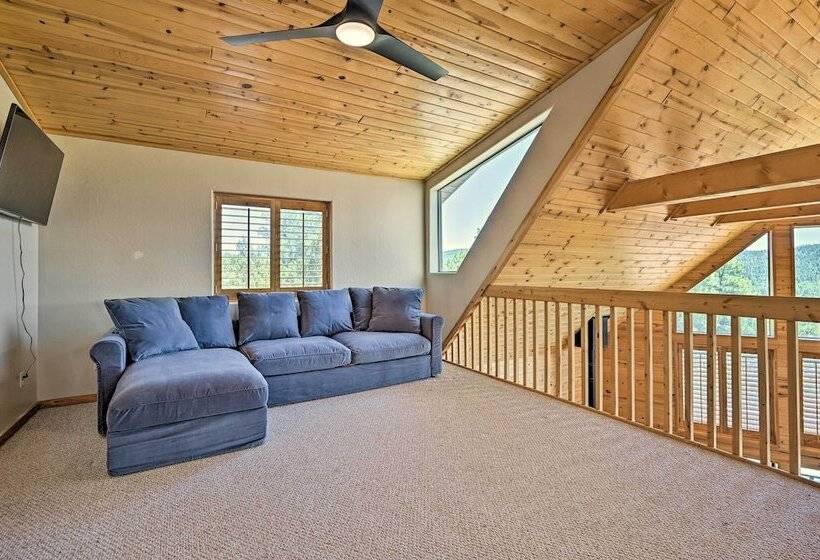 Chalet Style Pine Cabin W/ Wraparound Deck & Views