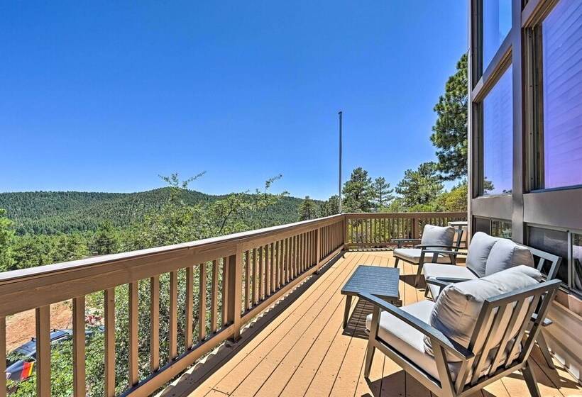 Chalet Style Pine Cabin W/ Wraparound Deck & Views