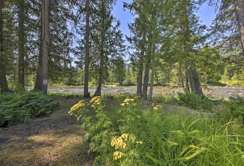 Expansive Moyie Riverfront Cabin   Pets Welcome!