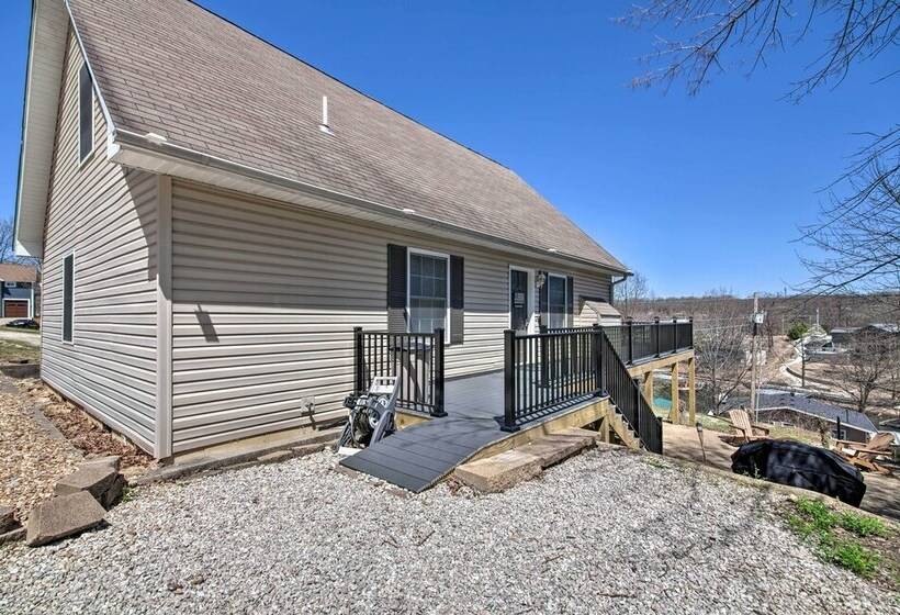 Deck & Fire Pit: Lake View Osage Beach Home!