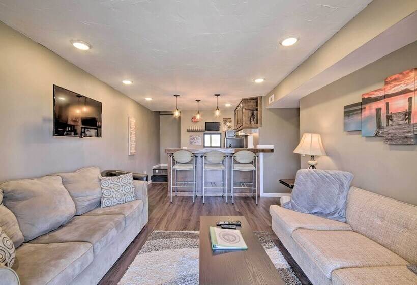 Deck & Fire Pit: Lake View Osage Beach Home!