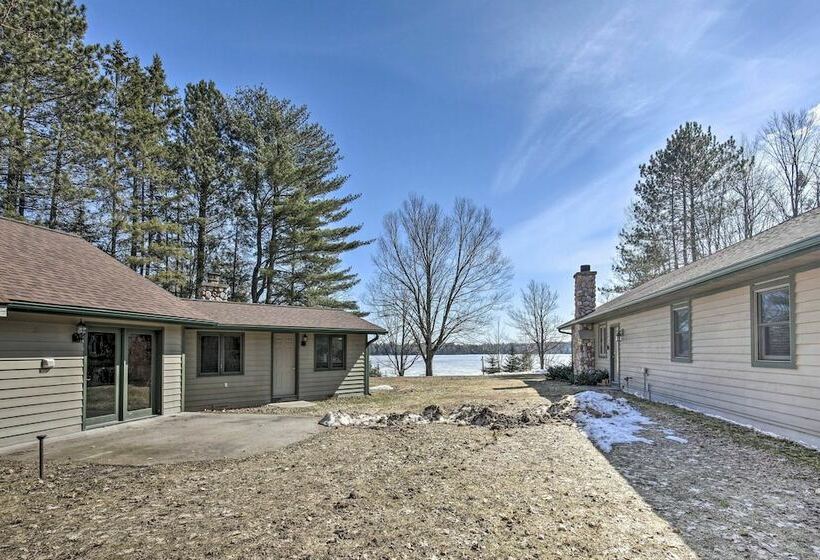 Lakefront Escape W/ Fishing Pier & Snowmobiling!