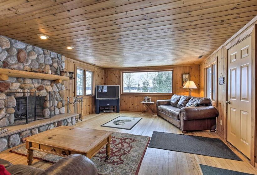 Lakefront Escape W/ Fishing Pier & Snowmobiling!