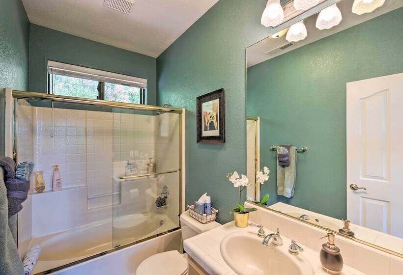 Deck & Views: Lush A Frame Cabin In Pioneer!