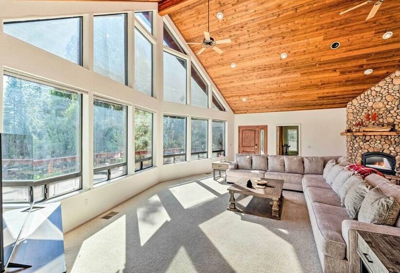 Deck & Views: Lush A Frame Cabin In Pioneer!