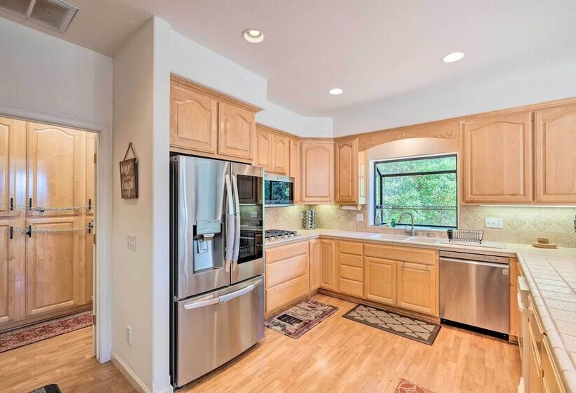 Deck & Views: Lush A Frame Cabin In Pioneer!