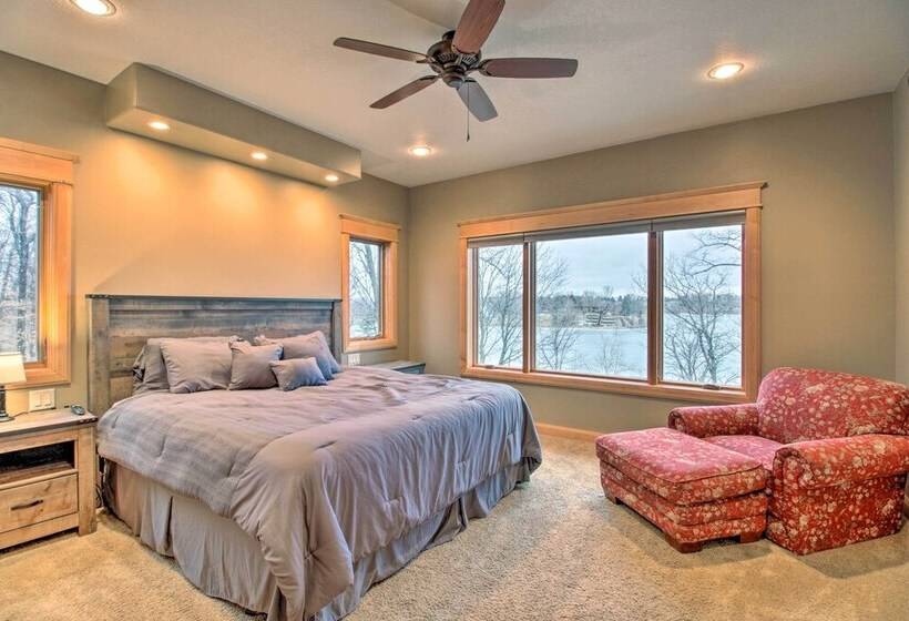 Dock, Hot Tub & Game Room: Luxe Lake Latoka Home