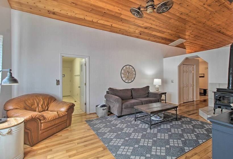 Modern Pinetop Cabin W/ Game Area, Deck + Fire Pit