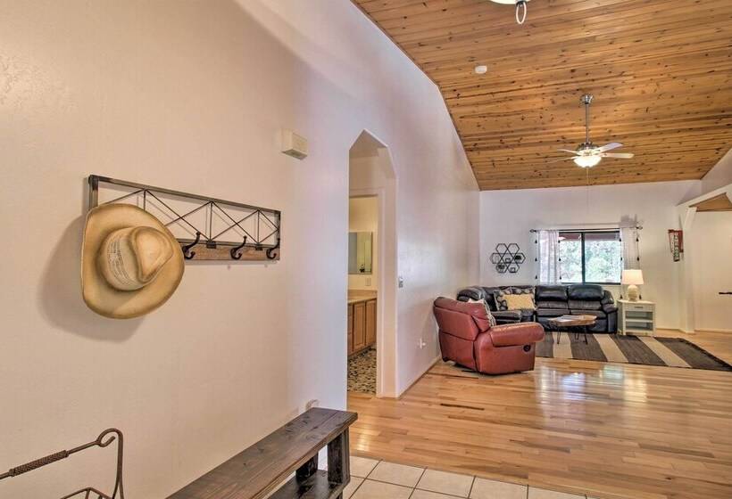 Modern Pinetop Cabin W/ Game Area, Deck + Fire Pit