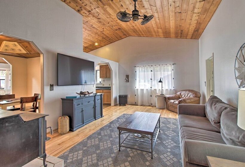 Modern Pinetop Cabin W/ Game Area, Deck + Fire Pit