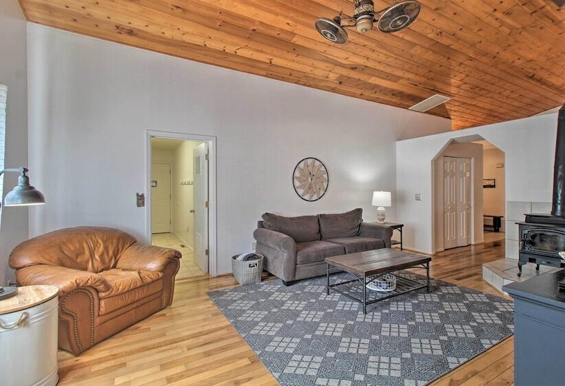 Modern Pinetop Cabin W/ Game Area, Deck + Fire Pit