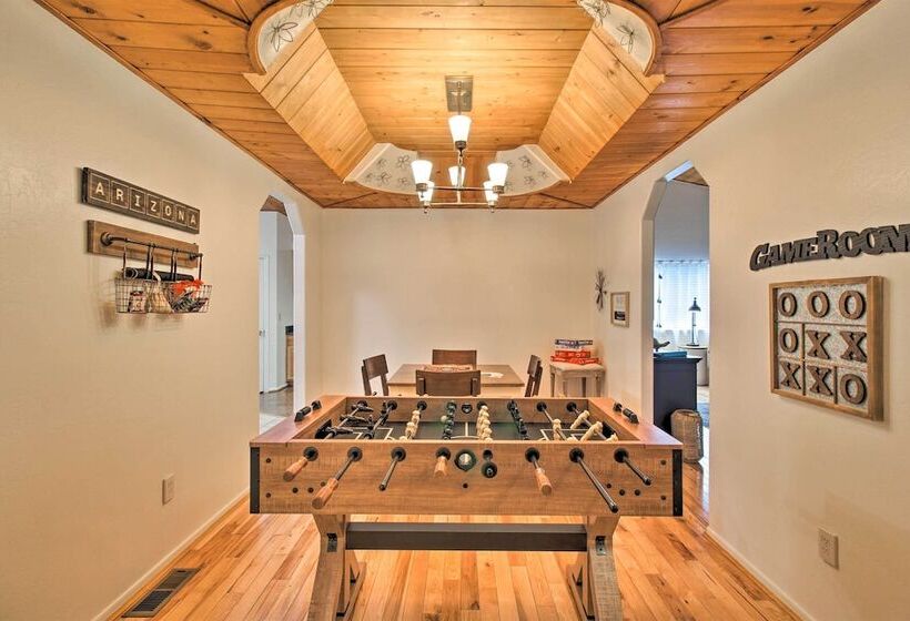 Modern Pinetop Cabin W/ Game Area, Deck + Fire Pit