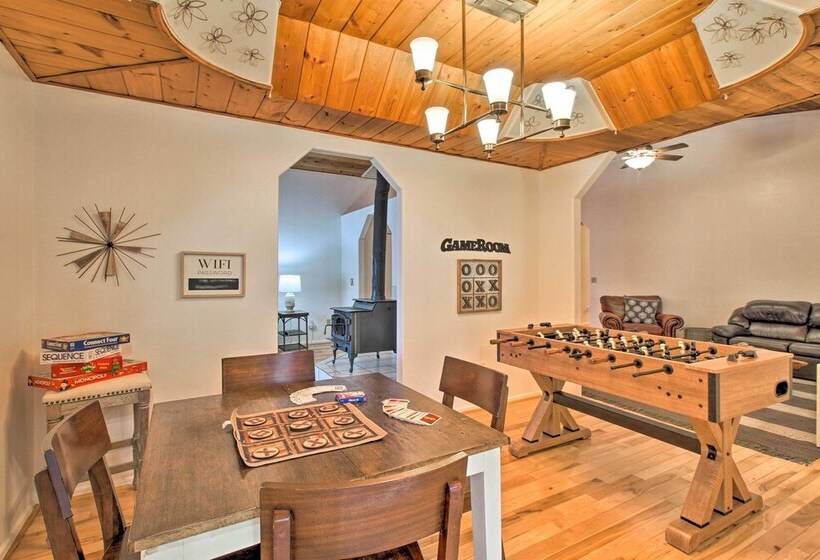 Modern Pinetop Cabin W/ Game Area, Deck + Fire Pit