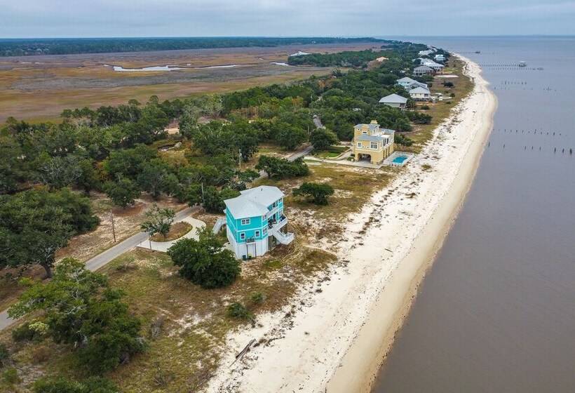 Ocean Springs  Magnolia Beach House  On Pvt Beach!