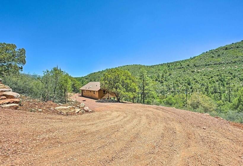 Deck & Mogollon Rim Views: Secluded Payson Cabin