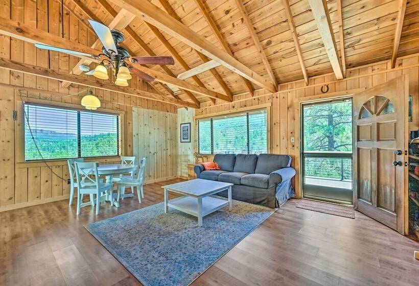 Deck & Mogollon Rim Views: Secluded Payson Cabin
