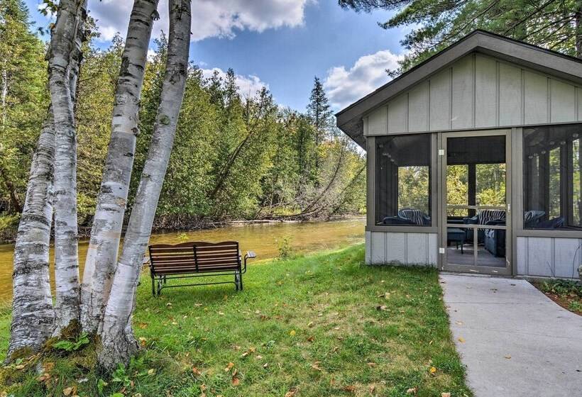 Riverfront Traverse City Cabin Near Snowmobiling!
