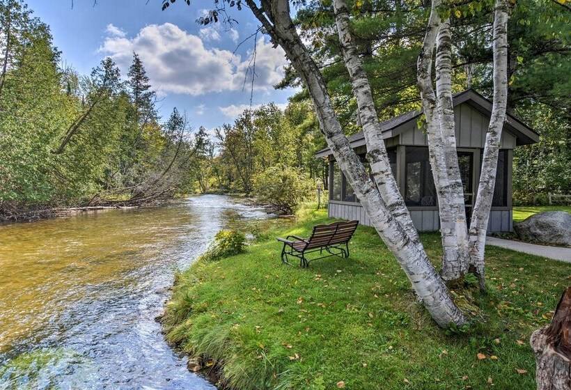 Riverfront Traverse City Cabin Near Snowmobiling!