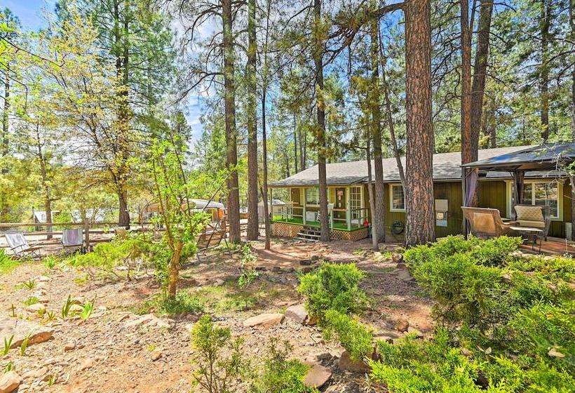 Near Hiking Trails: Woodsy Pine Cabin W/ Fire Pit