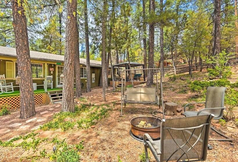 Near Hiking Trails: Woodsy Pine Cabin W/ Fire Pit