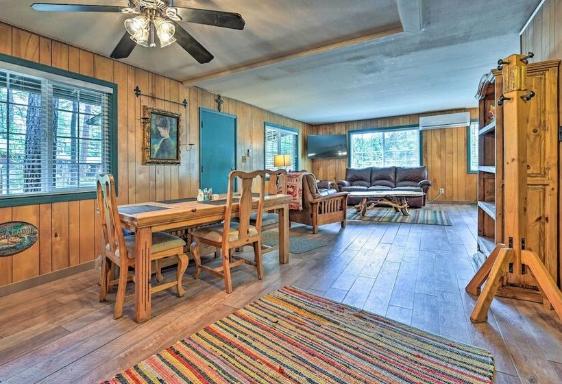 Near Hiking Trails: Woodsy Pine Cabin W/ Fire Pit