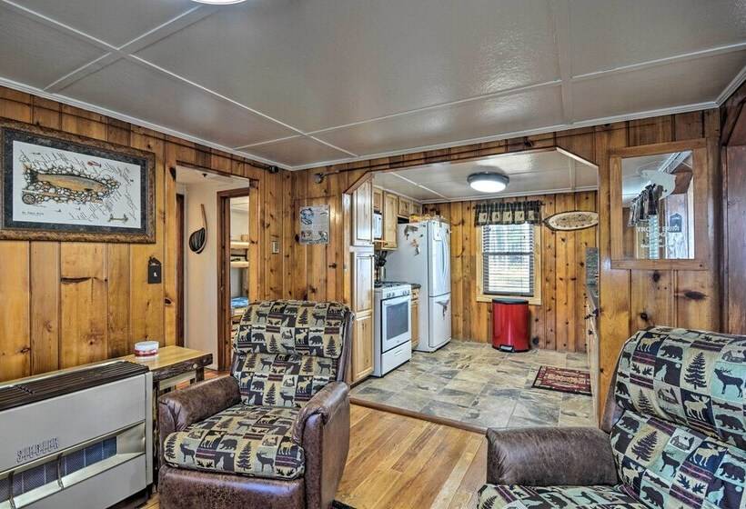 Riverfront Grayling Retreat W/ Fire Pit & Dock!