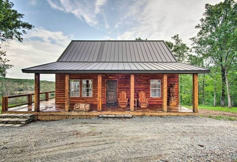 Secluded Log Cabin With Decks, Views & Lake Access