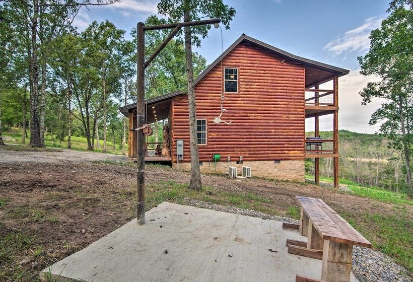 Secluded Log Cabin With Decks, Views & Lake Access