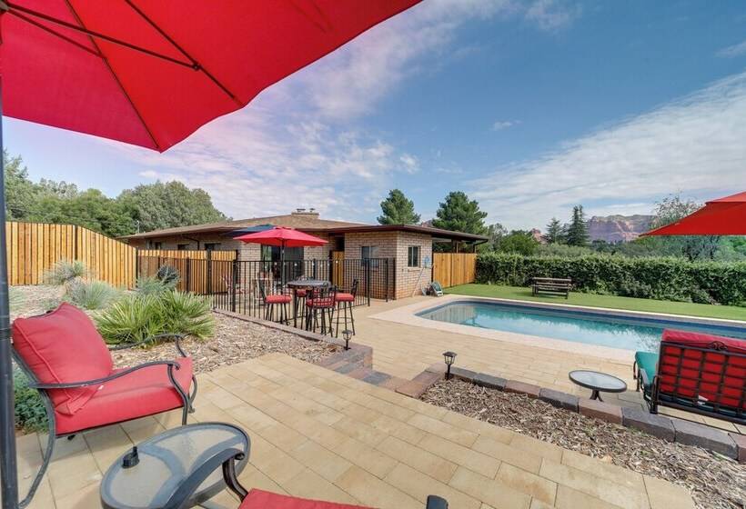Sedona Home On 1 Acre W/ Pool+red Rock Views!