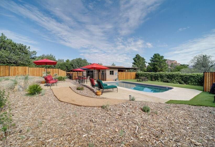Sedona Home On 1 Acre W/ Pool+red Rock Views!