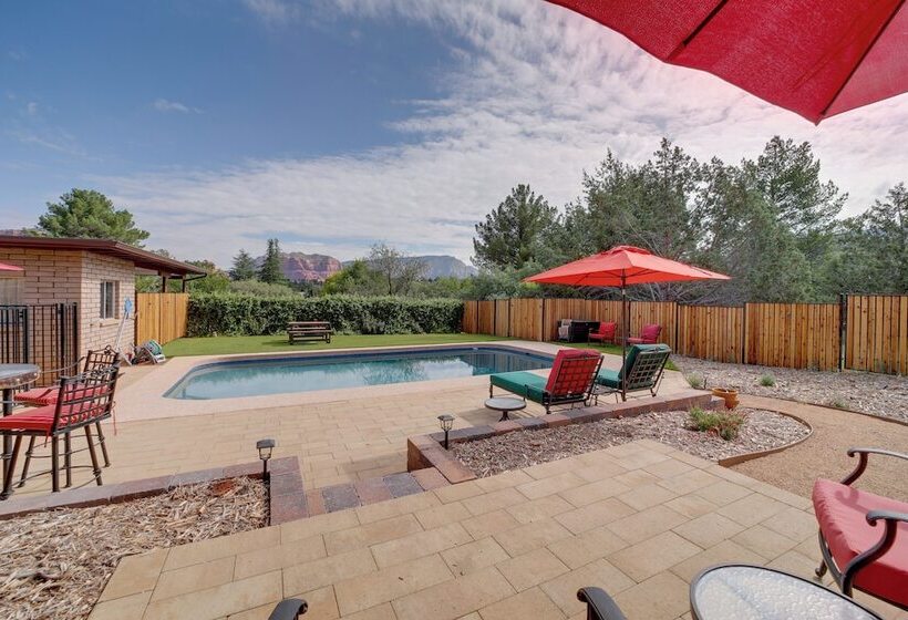 Sedona Home On 1 Acre W/ Pool+red Rock Views!