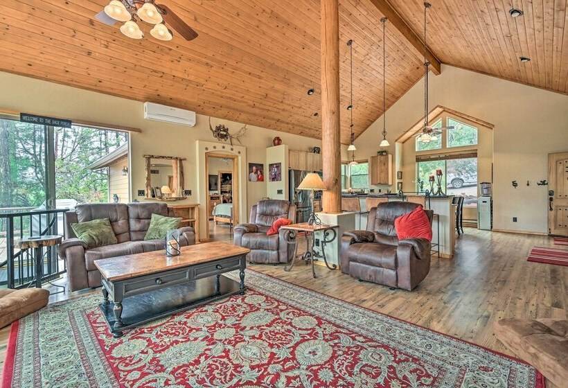 Fire Pit, Deck & Grill: Serene Prescott Cabin!