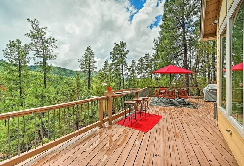 Fire Pit, Deck & Grill: Serene Prescott Cabin!