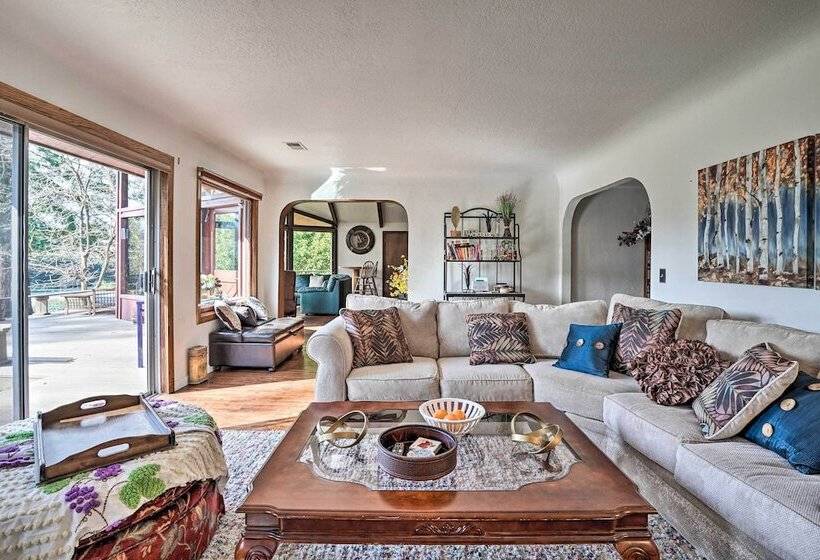 Serene Riverfront Escape W/ Hot Tub & Views!