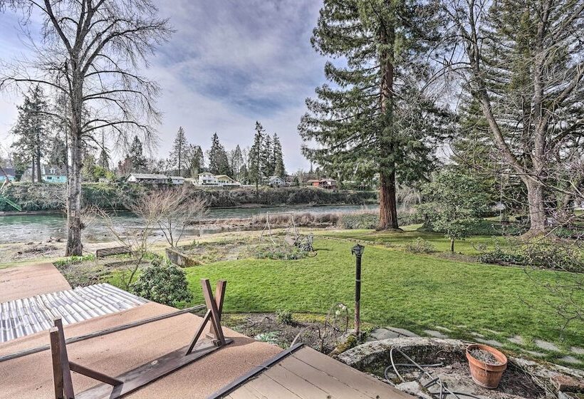 Serene Riverfront Escape W/ Hot Tub & Views!