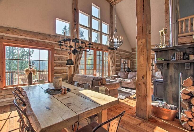 Snow Pine Retreat   Remote Crescent Log Cabin!