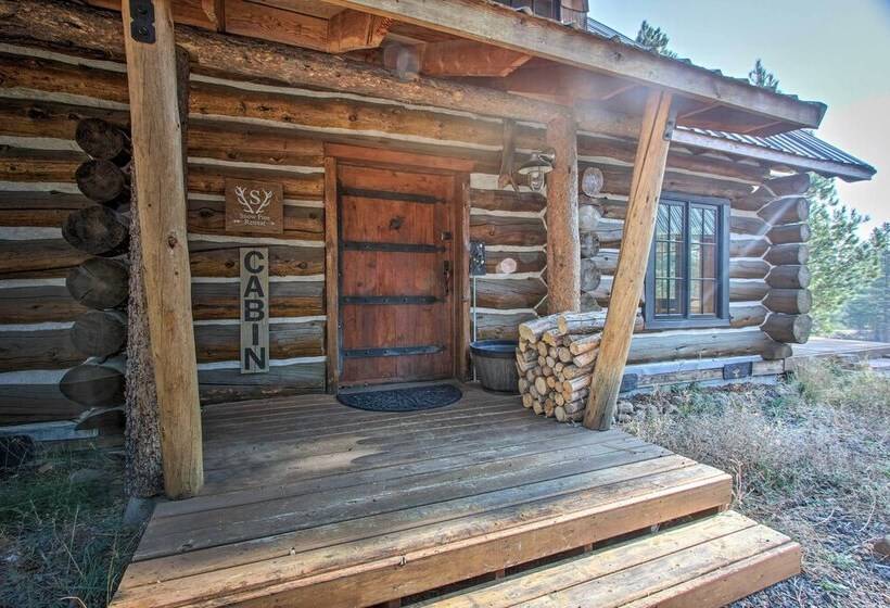 Snow Pine Retreat   Remote Crescent Log Cabin!