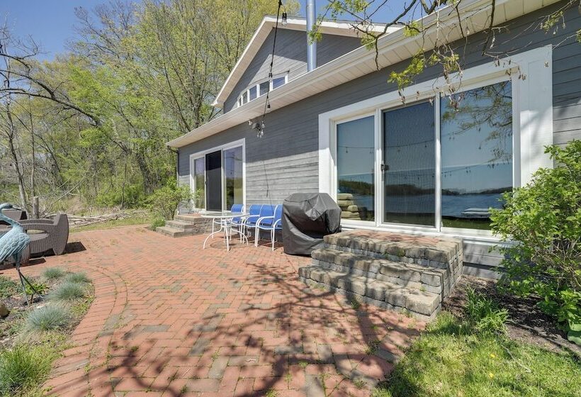 Spacious Delton Home W/ Fire Pit + Lake Views