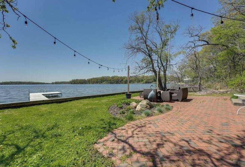 Spacious Delton Home W/ Fire Pit + Lake Views