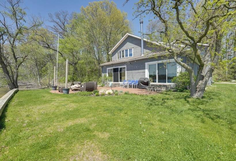 Spacious Delton Home W/ Fire Pit + Lake Views