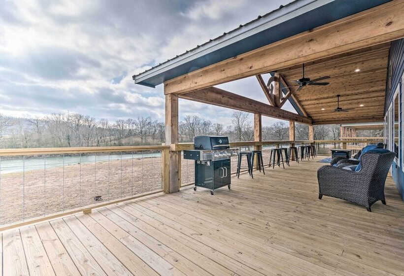 Upscale Riverfront Home W/ Beach & Fire Pit!