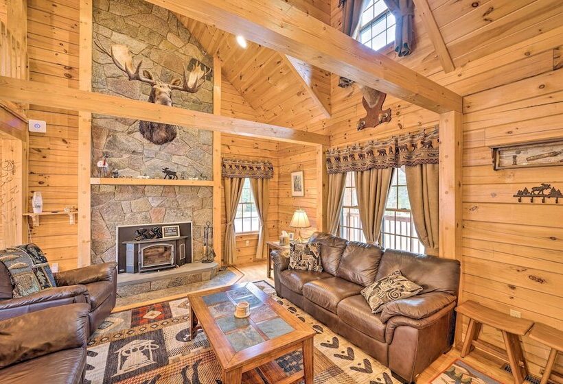 Carroll Log Cabin W/ Deck < 9 Mi To Bretton Woods!