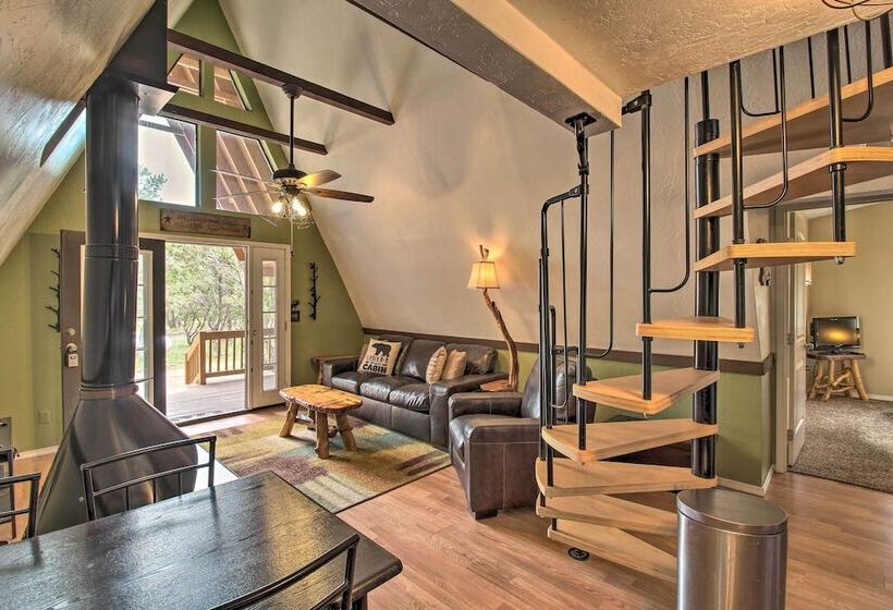 Cozy A Frame Cabin In Overgaard: Pets Welcome