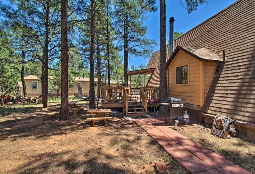 Cozy A Frame Cabin In Overgaard: Pets Welcome