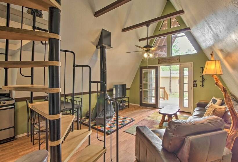 Cozy A Frame Cabin In Overgaard: Pets Welcome