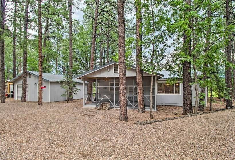 Bring A Pet: Pinetop Cabin W/ Game Room!