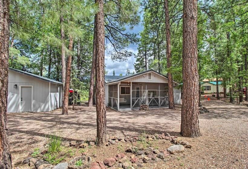 Bring A Pet: Pinetop Cabin W/ Game Room!