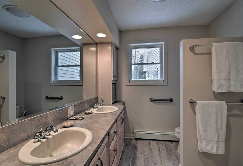 Lakefront De Tour Village Home W/ Deck & Fire Pit!