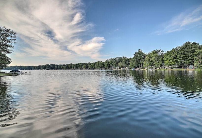 Lakefront Mecosta Cottage: Dock, Beach Access