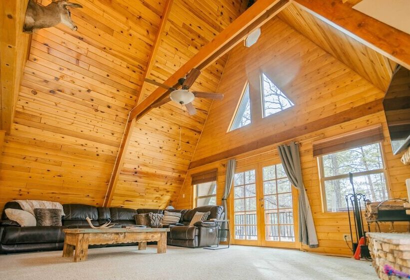 Furnished Deck + Fire Pit: Happy Jack Cabin